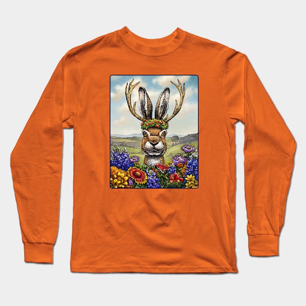 Ladybird's Jackalope Long Sleeve T-Shirt by ChetArt